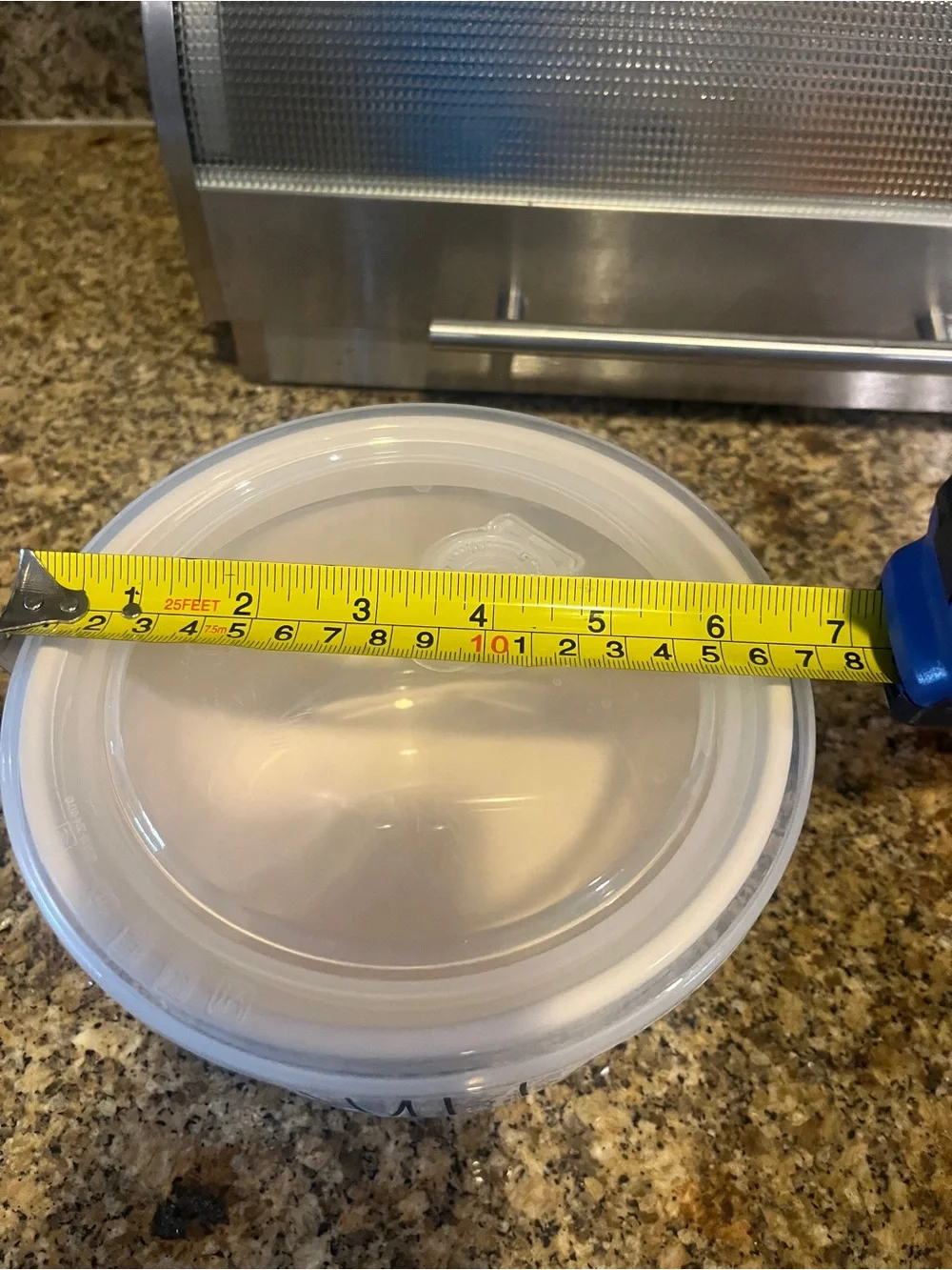Rae Dunn White FRUIT Storage Bowl with Clear Suction Lid